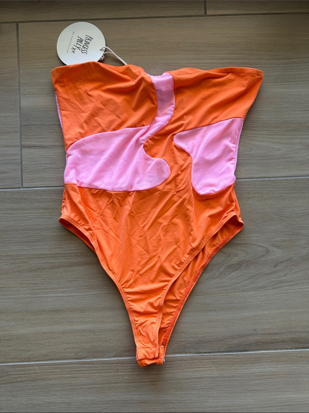 Princess Polly Flora Orange and Pink Bodysuit